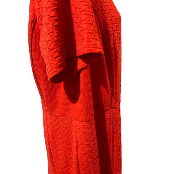 Talbots Women's Red Textured Knit Shift Dress size 18W Round Neck Short Sleeve - Picture 5 of 10